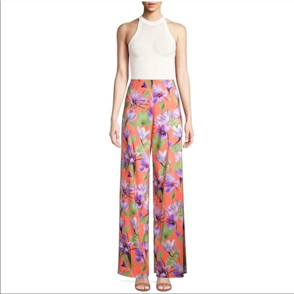Alice and Olivia Athena Floral Wide-Leg Pants - Picture 10 of 14